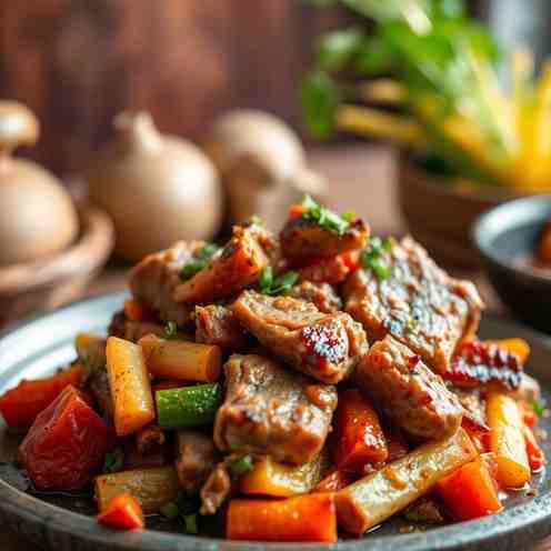 Tender & Juicy Slow-Cooked Pork with Veggies